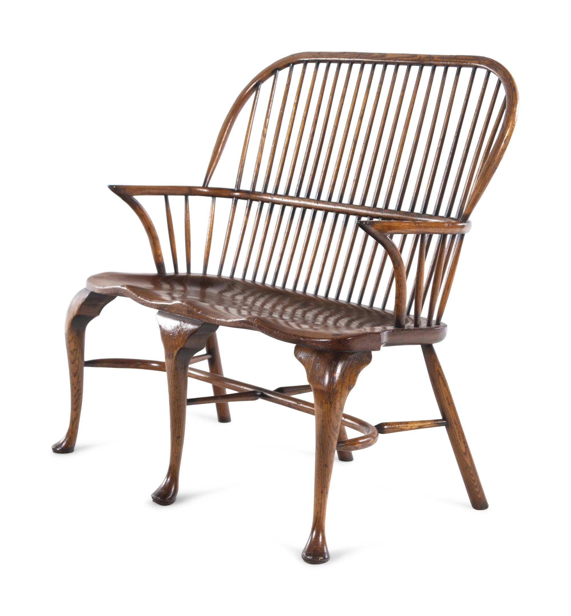 An English Oak Windsor Bench