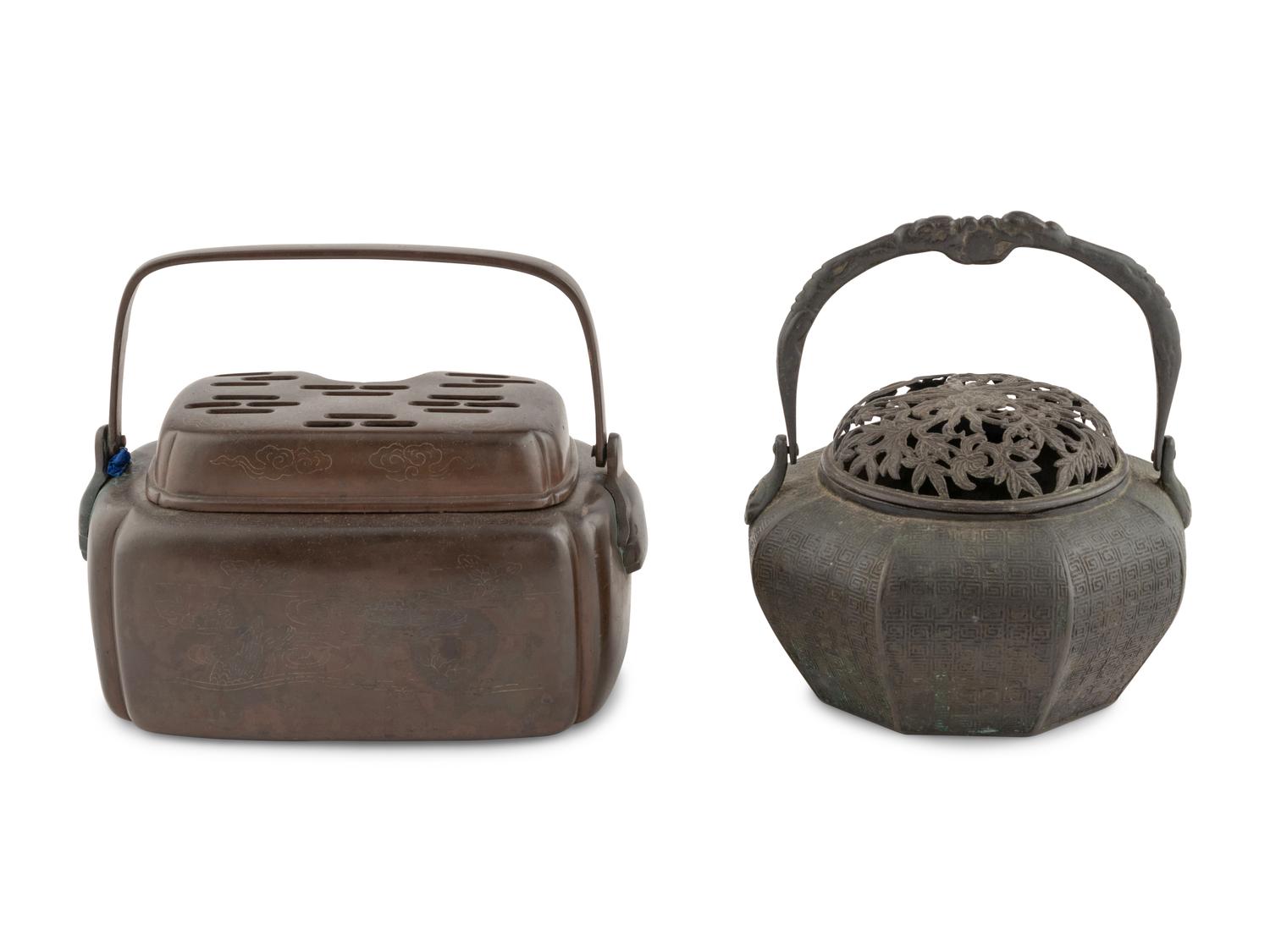 Two Bronze Hand Warmers