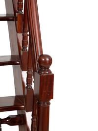 A Set of Georgian Style Mahogany Library Steps