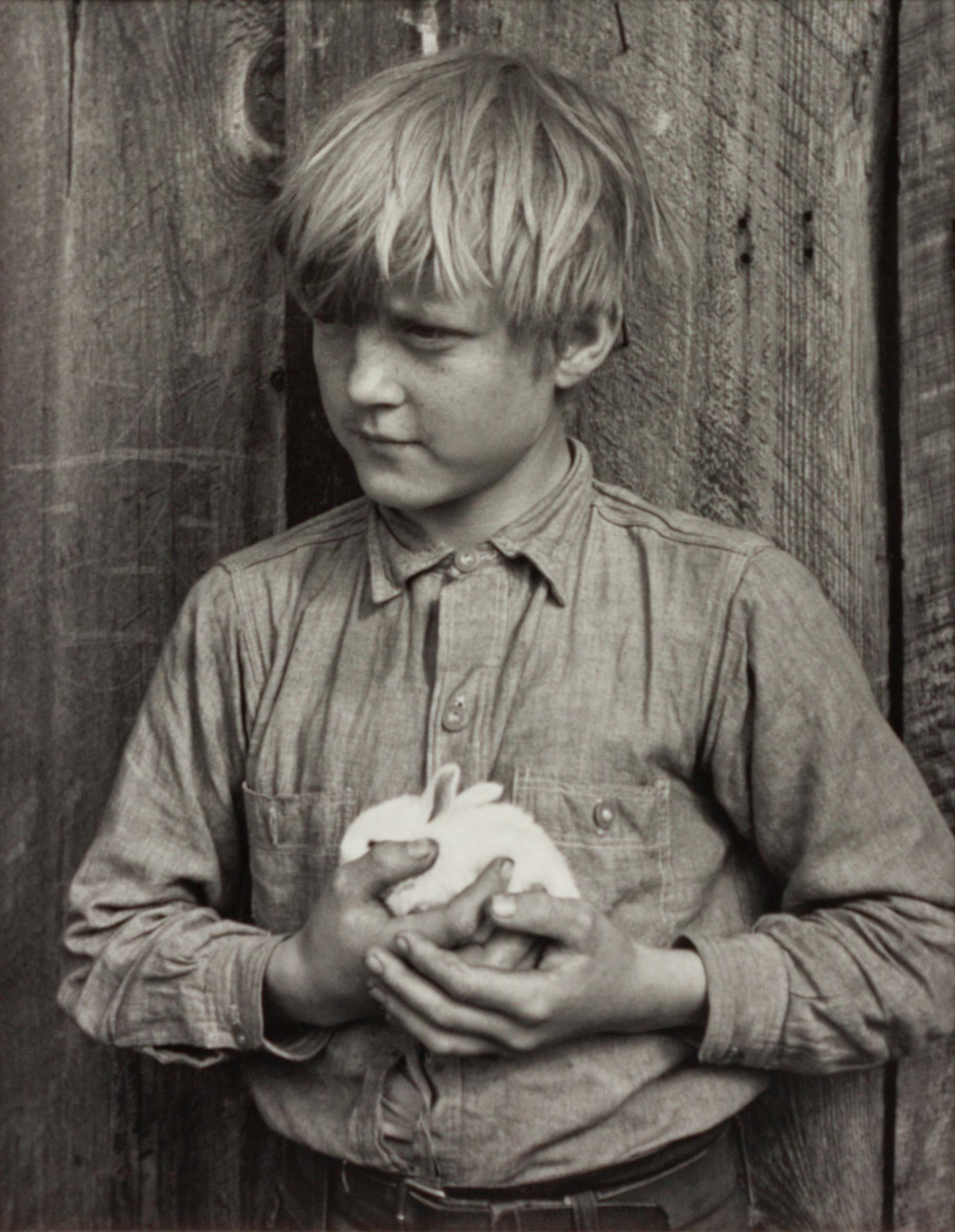 A group of five photographs ( Streets of San Francisco - Winos Arguing , 1936 (printed 1990); Ma Joad #4, Crying , 1938 (printed 1990); Winfield with Rabbit , 1938 (printed 1990); Migrant Writing Home , 1938 (printed 1990); Joad Family Applying for Relief Aid , 1938 (printed later)