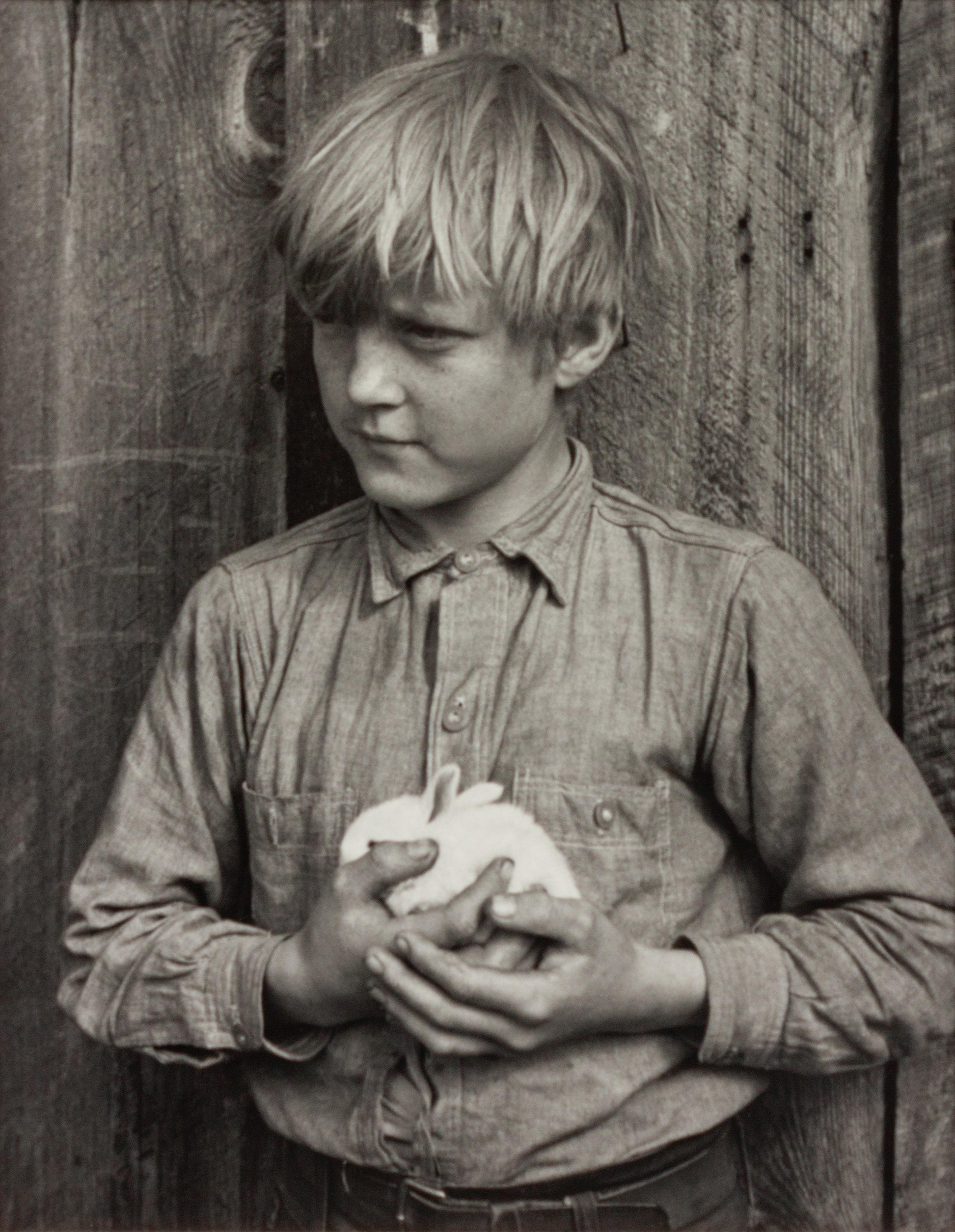A group of five photographs ( Streets of San Francisco - Winos Arguing , 1936 (printed 1990); Ma Joad #4, Crying , 1938 (printed 1990); Winfield with Rabbit , 1938 (printed 1990); Migrant Writing Home , 1938 (printed 1990); Joad Family Applying for Relief Aid , 1938 (printed later)