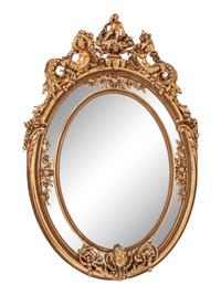 A Napoleon III Style Giltwood and Gilt Composition Mirror