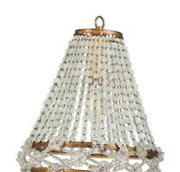 A Small Beaded Glass Chandelier — 20th Century