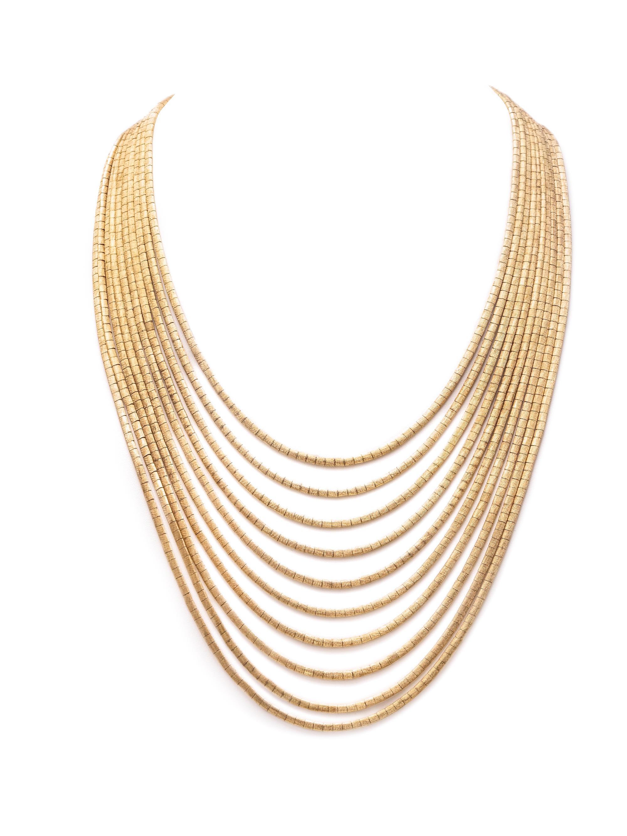 YELLOW GOLD MULTISTRAND NECKLACE