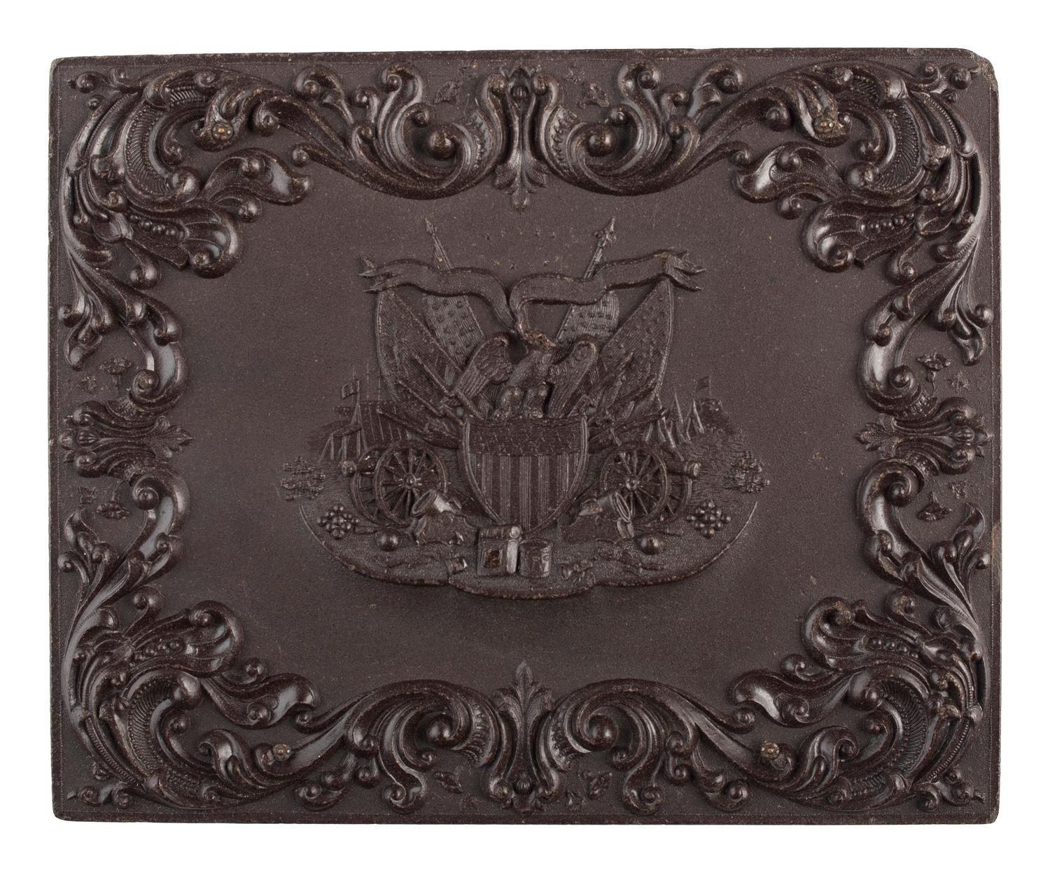 [CIVIL WAR]. Quarter plate tintype and ambrotype of standing Union soldiers.
