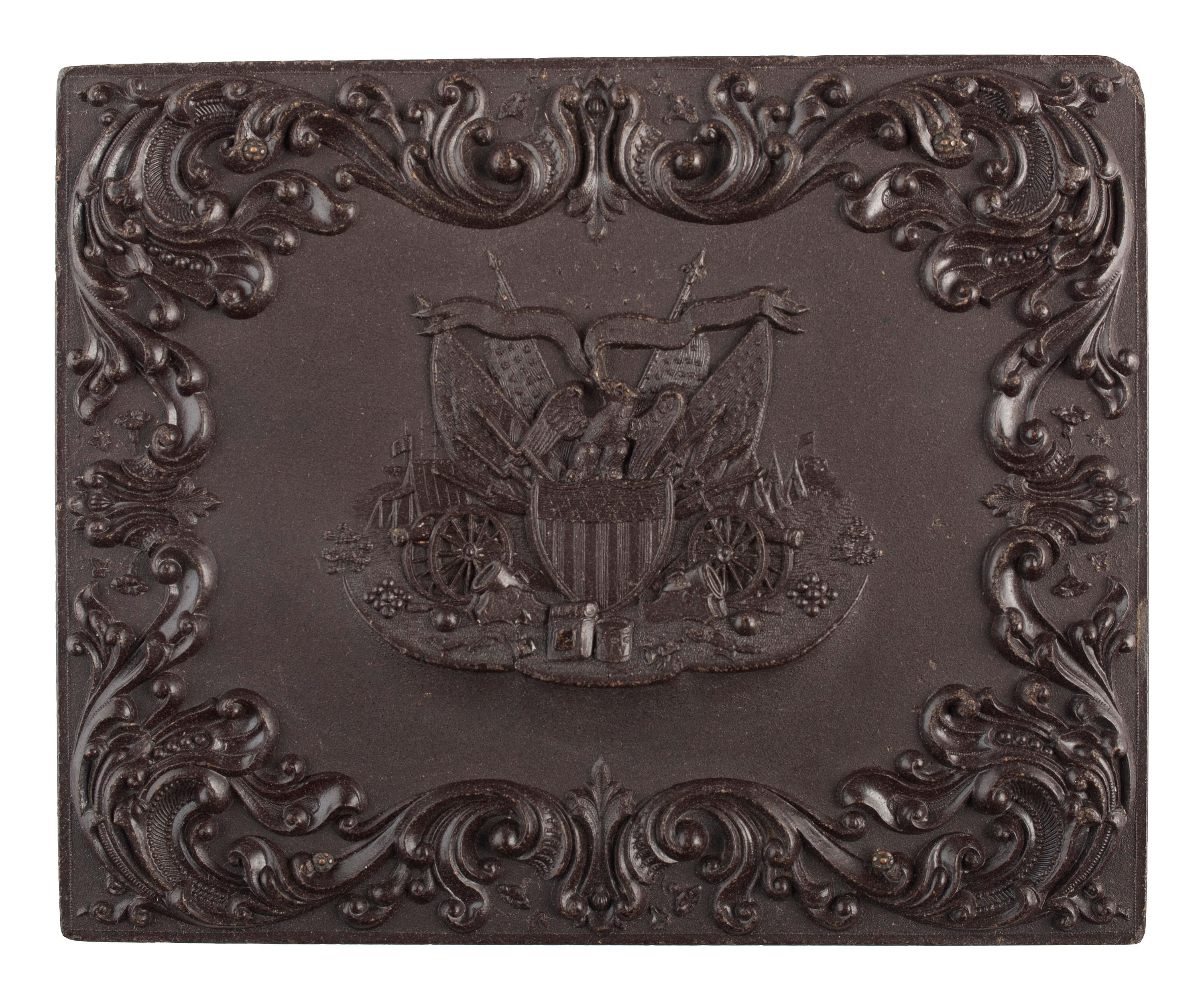 [CIVIL WAR]. Quarter plate tintype and ambrotype of standing Union soldiers.