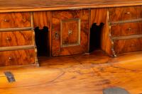 A Continental Parcel Gilt Walnut Slant-Front Bureau
