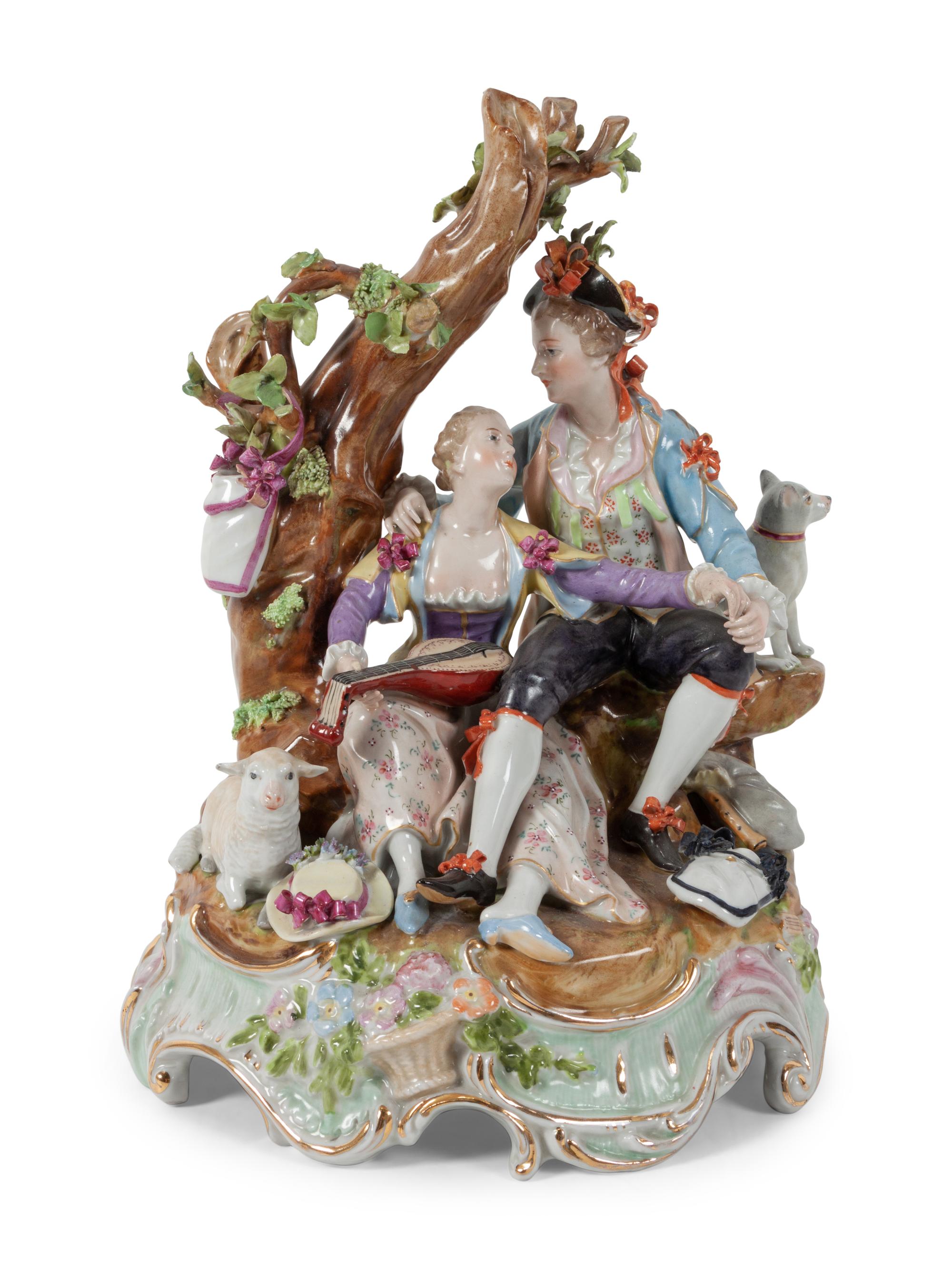 A Continental Porcelain Figural Group
