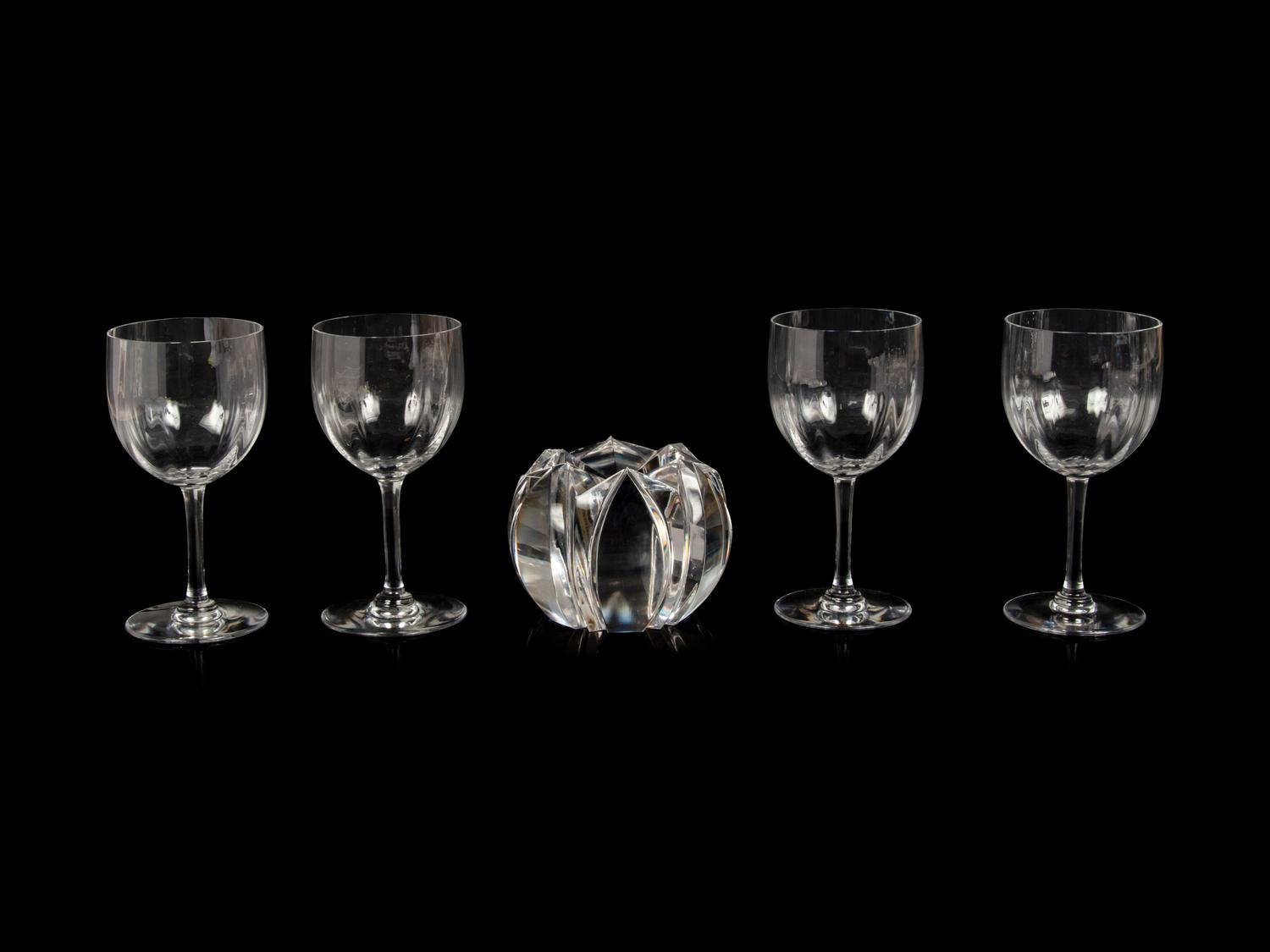 Seven Baccarat Glass Wine Stems