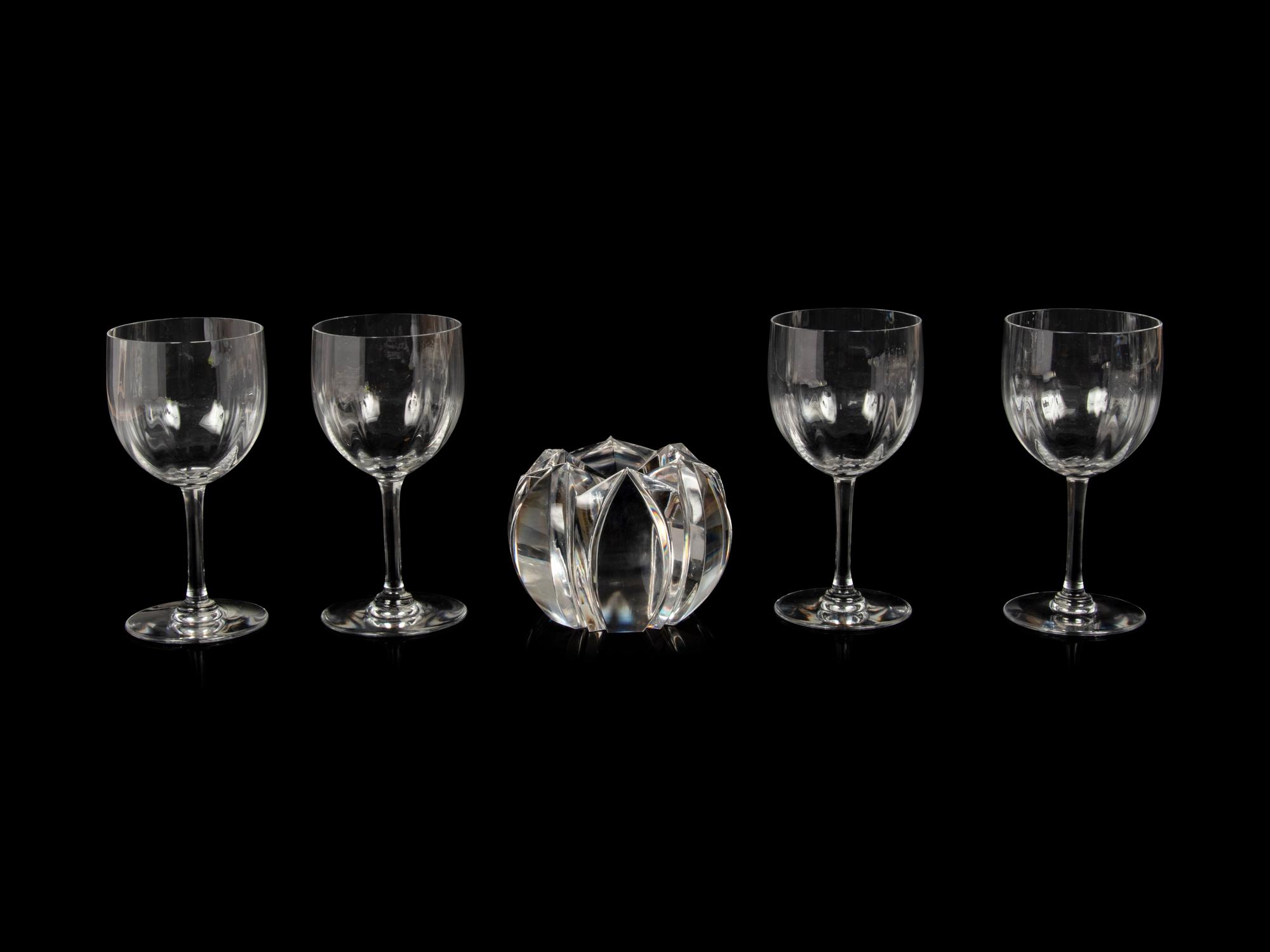 Seven Baccarat Glass Wine Stems