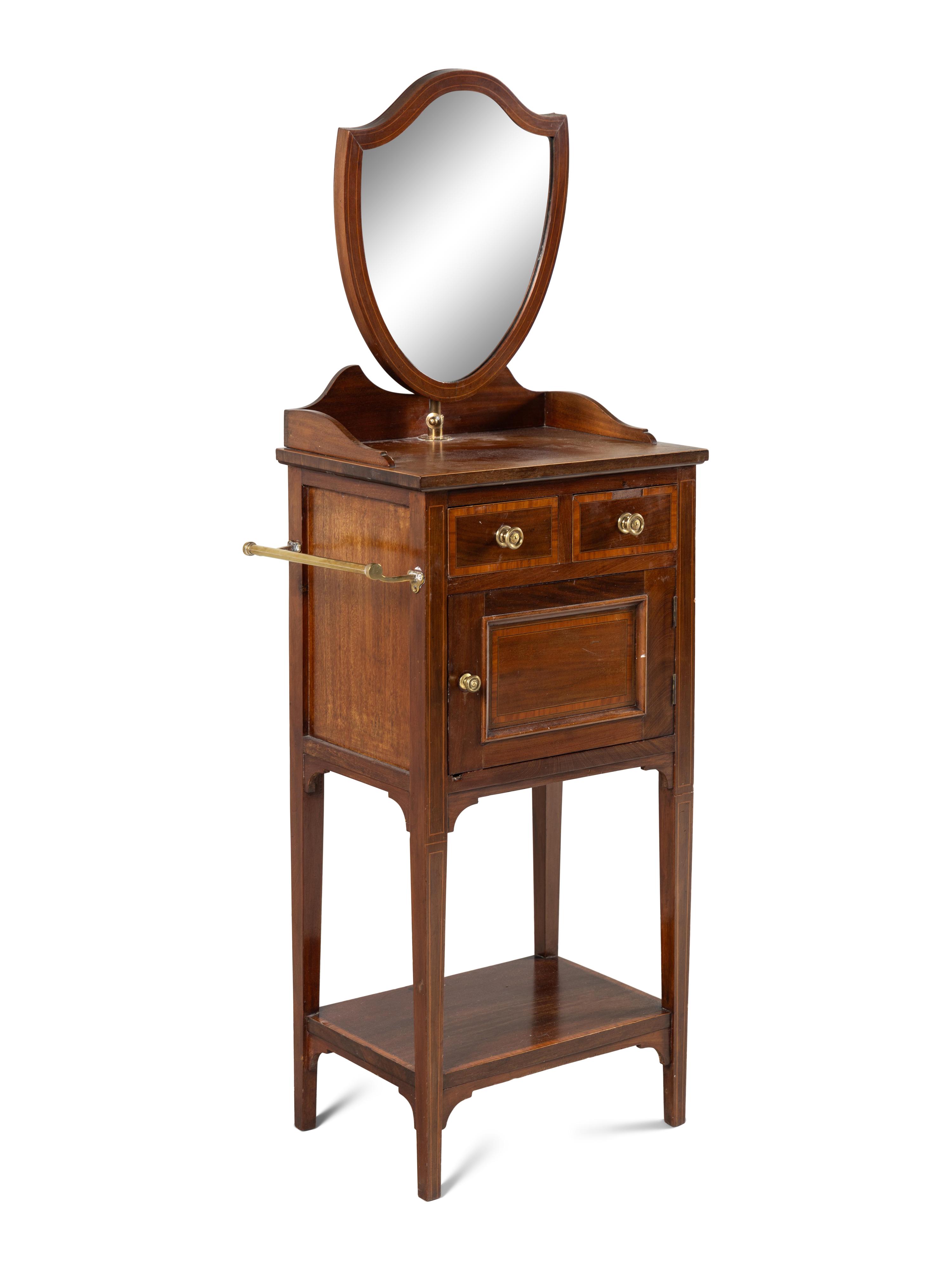 An Edwardian Mahogany Shaving Stand
