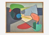 Morris Blackburn (American, 1902-1979) - Abstraction with Blue Dot