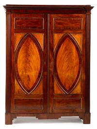 A Russian Brass Mounted Mahogany Armoire
