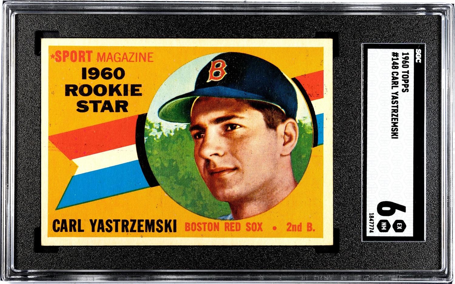 A 1960 Topps Carl Yastrzemski Rookie Baseball Card No. 148 (SGC 6 EX-NM)