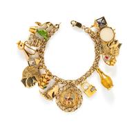 YELLOW GOLD CHARM BRACELET