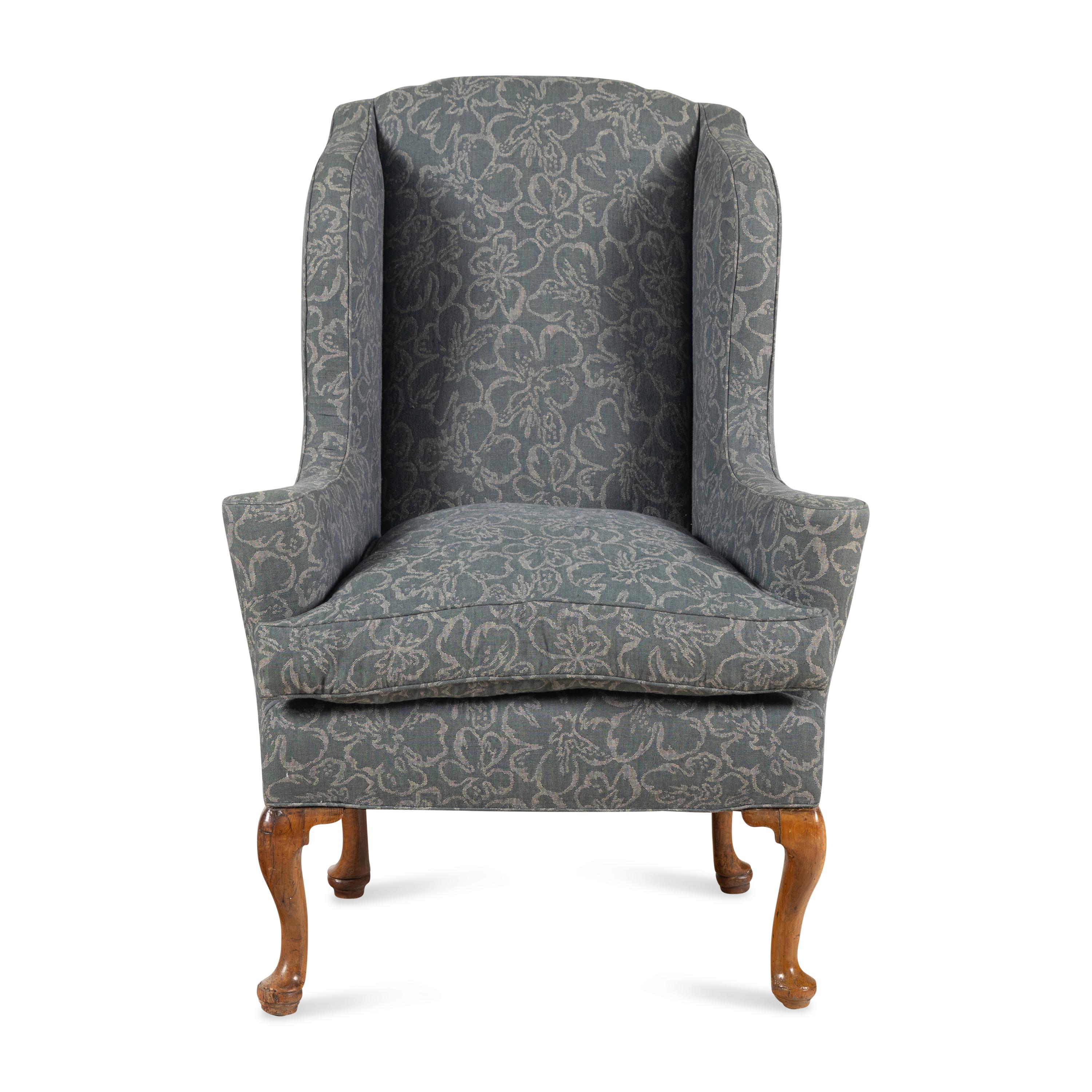 A George I Walnut Wingback Chair