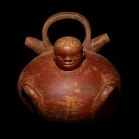 A Calima Redware Anthropomorphic Alcarraza