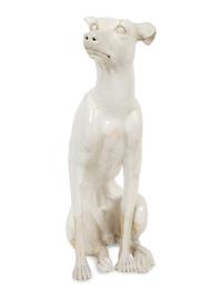 An Italian Glazed Earthenware Greyhound