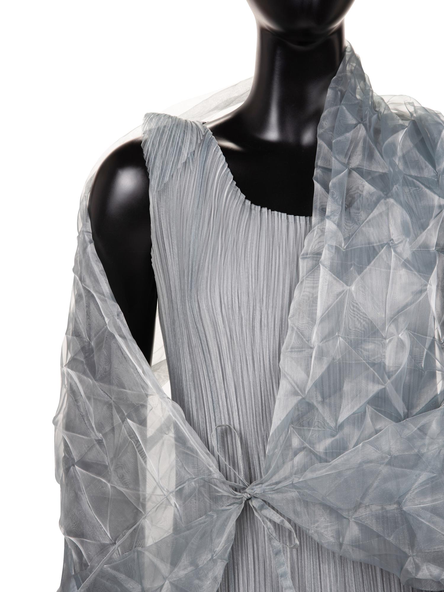 Issey Miyake Pleated Dress with Origami Shrug