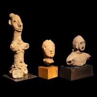 A Group of 3 Ethnographic Terracotta Figures