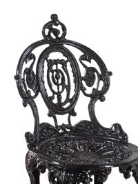 Three Cast Iron Garden Chairs