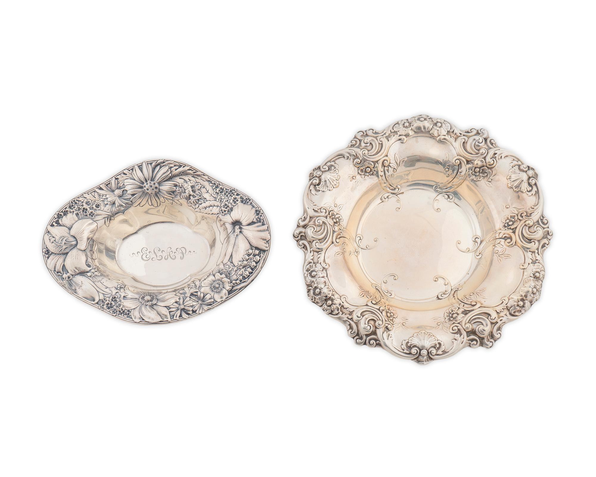 Two American Silver Oval Dishes — GORHAM MANUFACTURING COMPANY, PROVIDENCE, RHODE ISLAND, eARLY 20TH CENTURY