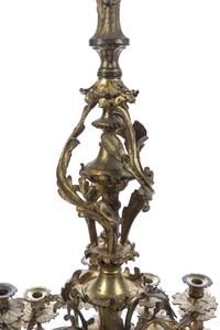 A Louis XV Style Gilt Bronze Forty-Two Light Chandelier Height 50 x width 44 inches. — LATE 19TH CENTURY