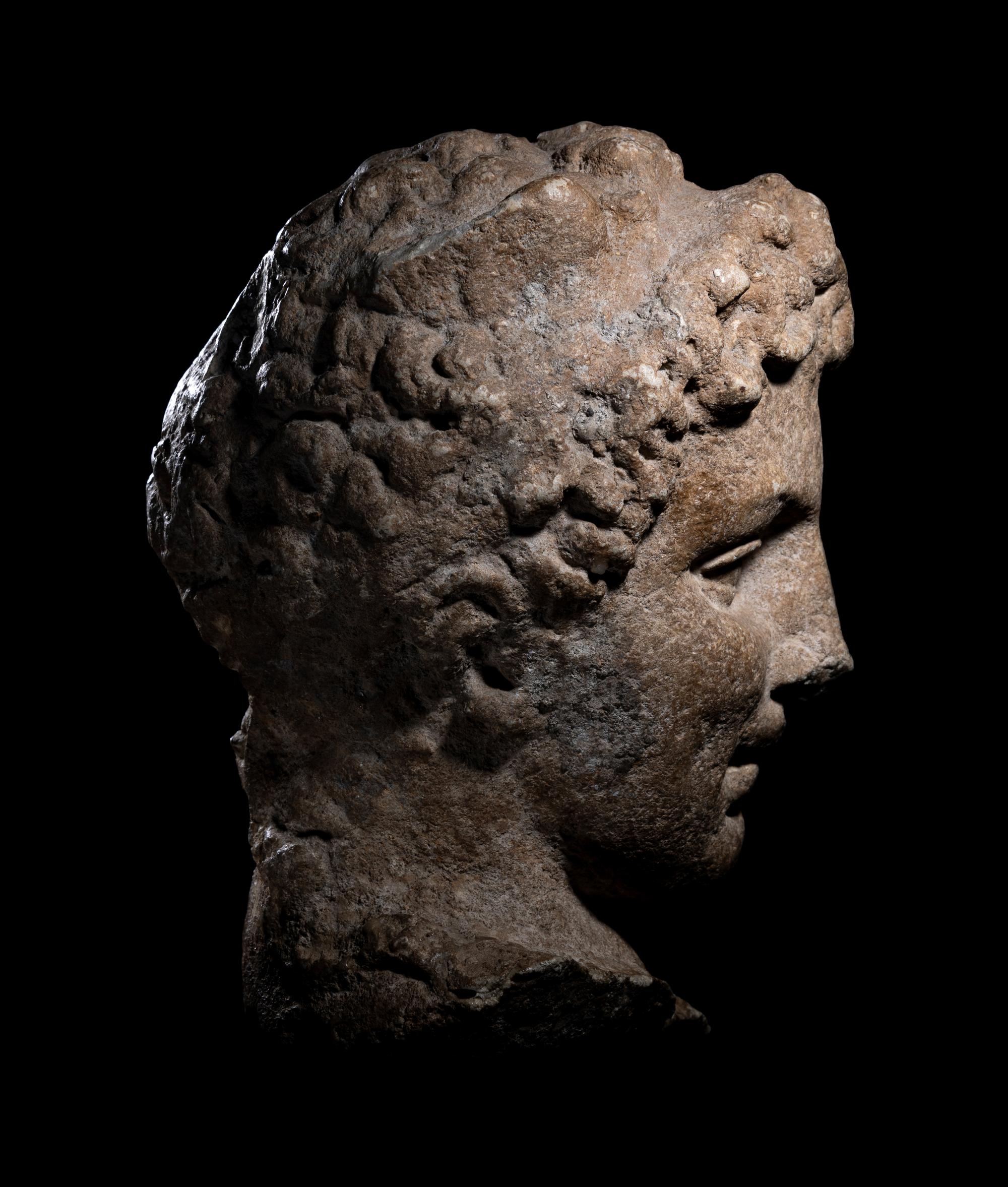 A Roman Marble Head of Hermes