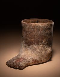 A Moche Foot Vessel