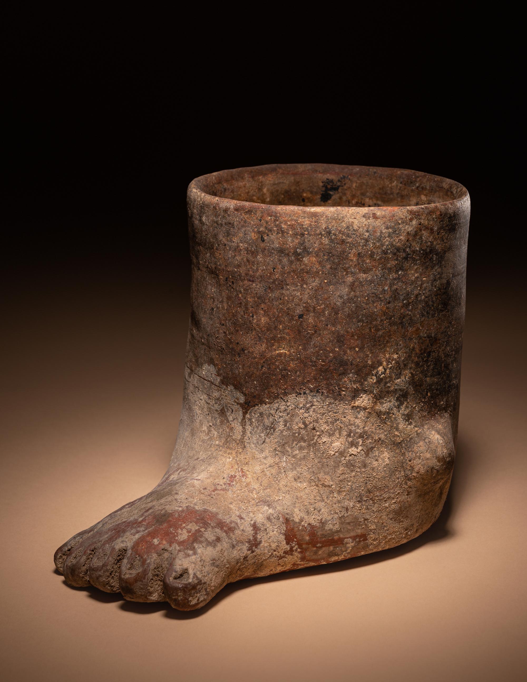 A Moche Foot Vessel