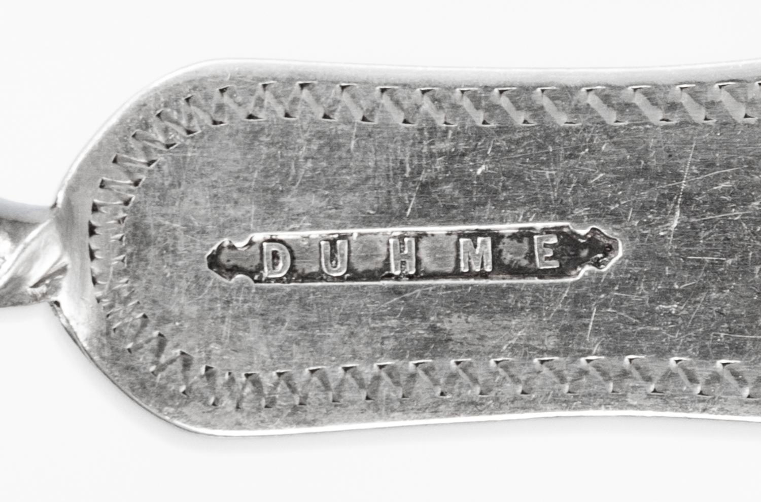 Two American Coin Silver Serving Articles, Duhme & Co., Cincinnati, OH, 19th Century, comprising a sauce lade and a cream ladle, each w