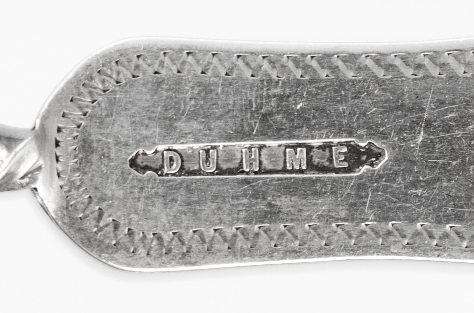 Two American Coin Silver Serving Articles, Duhme & Co., Cincinnati, OH, 19th Century, comprising a sauce lade and a cream ladle, each w