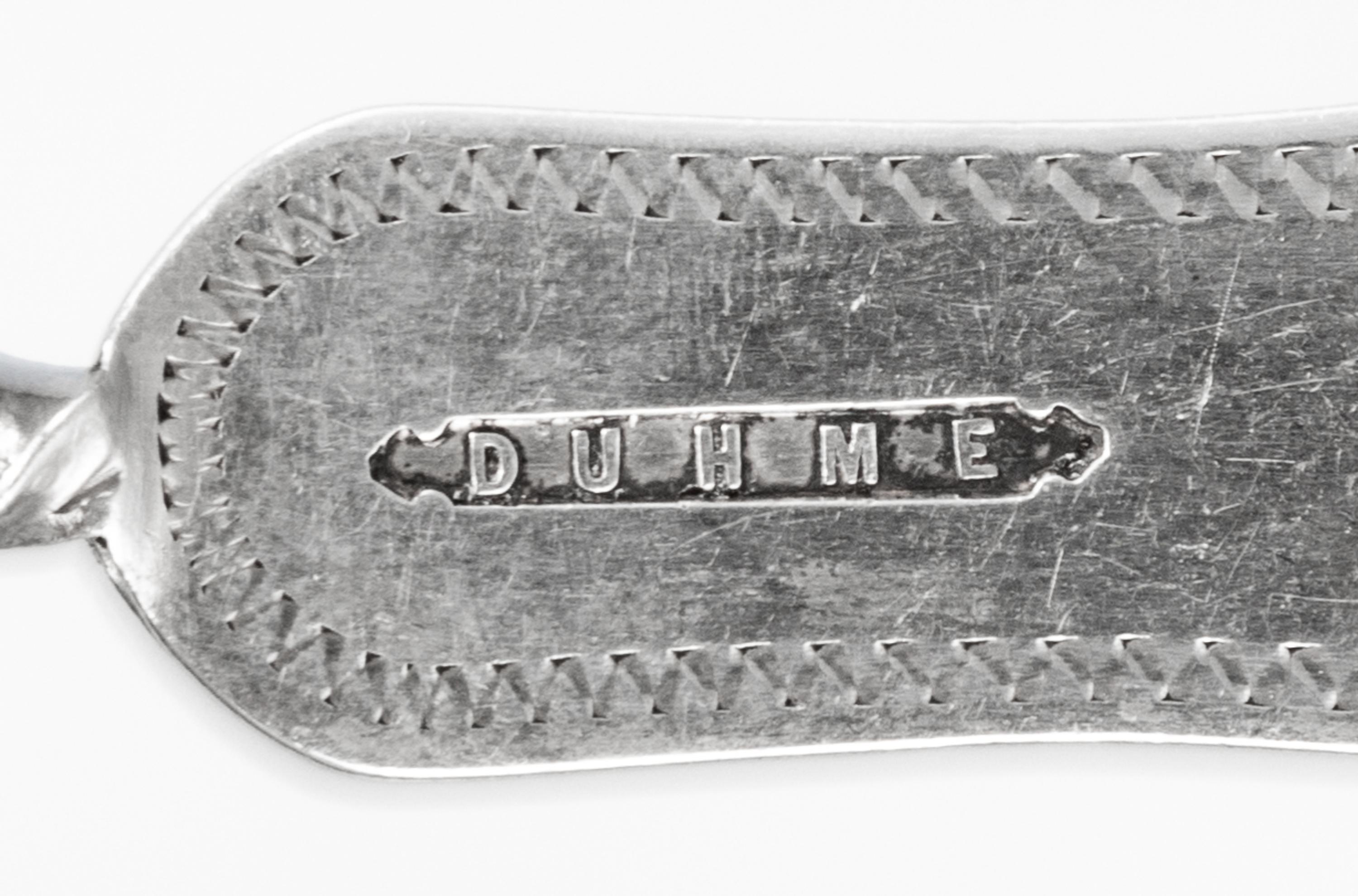 Two American Coin Silver Serving Articles, Duhme & Co., Cincinnati, OH, 19th Century, comprising a sauce lade and a cream ladle, each w
