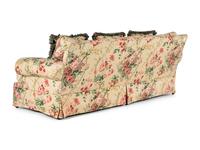 A Pair of Floral Cotton Upholstered Three-Seat Sofas