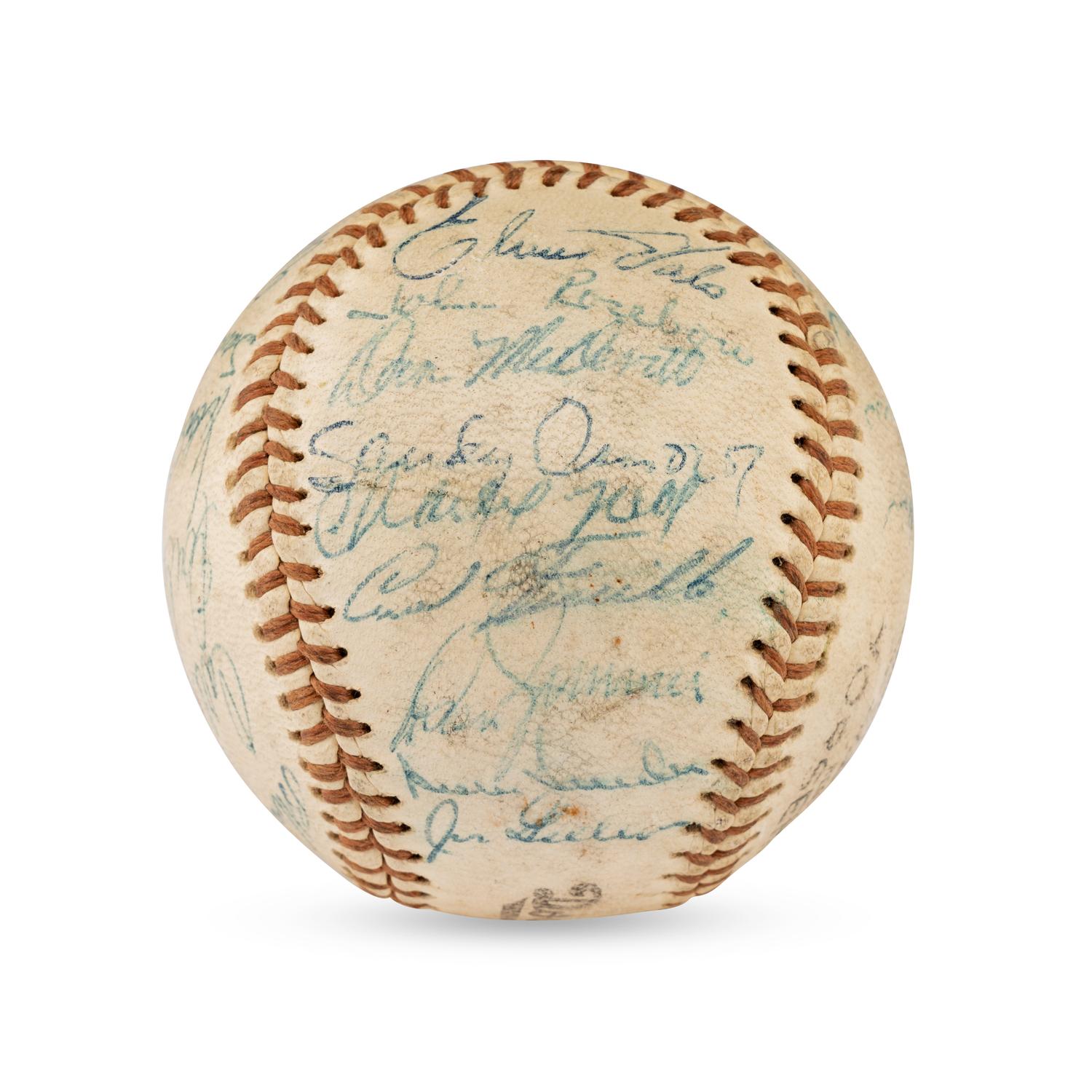 A 1957 Brooklyn Dodgers Team Signed Autograph Baseball (Beckett Authentication Services Letter of Authenticity)