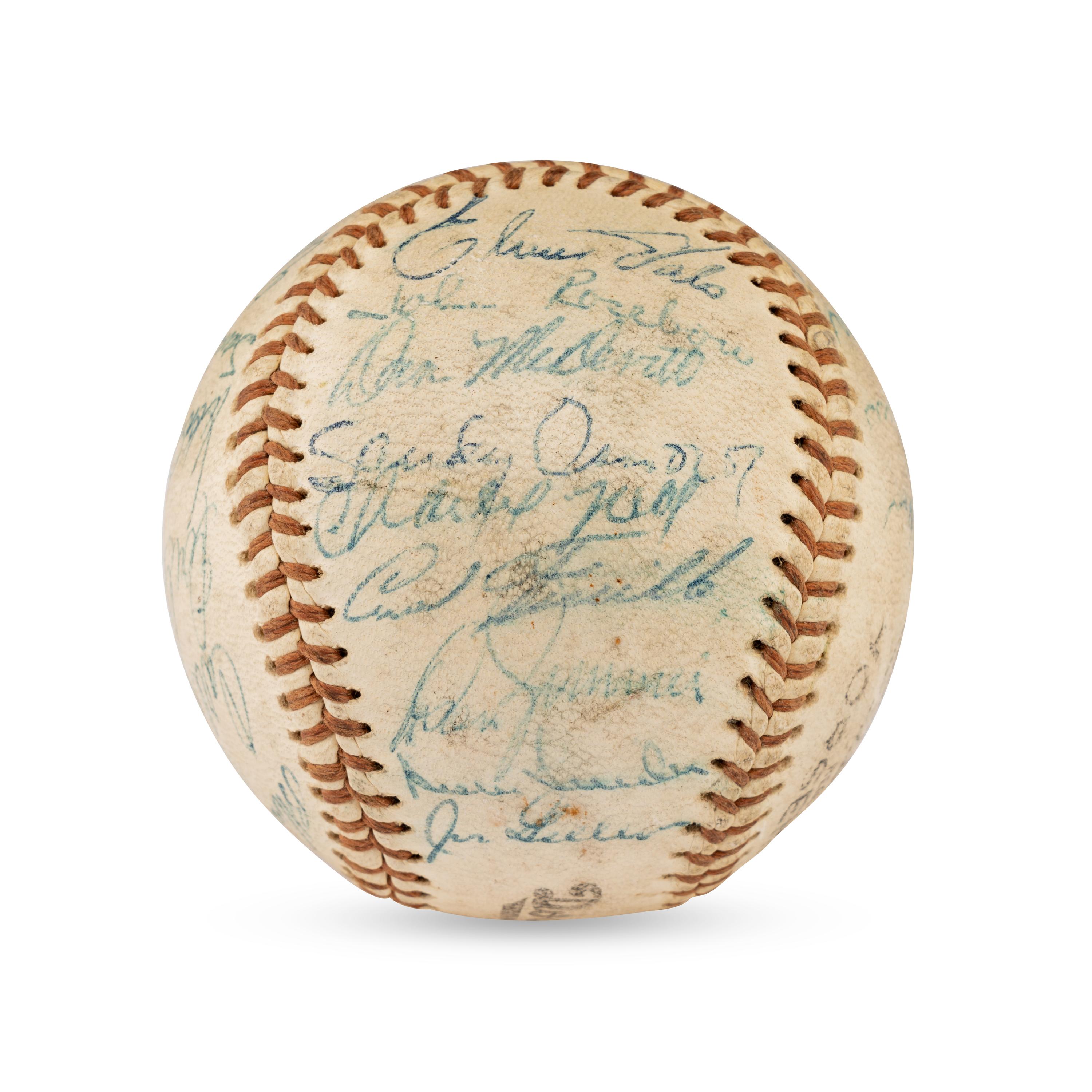 A 1957 Brooklyn Dodgers Team Signed Autograph Baseball (Beckett Authentication Services Letter of Authenticity)