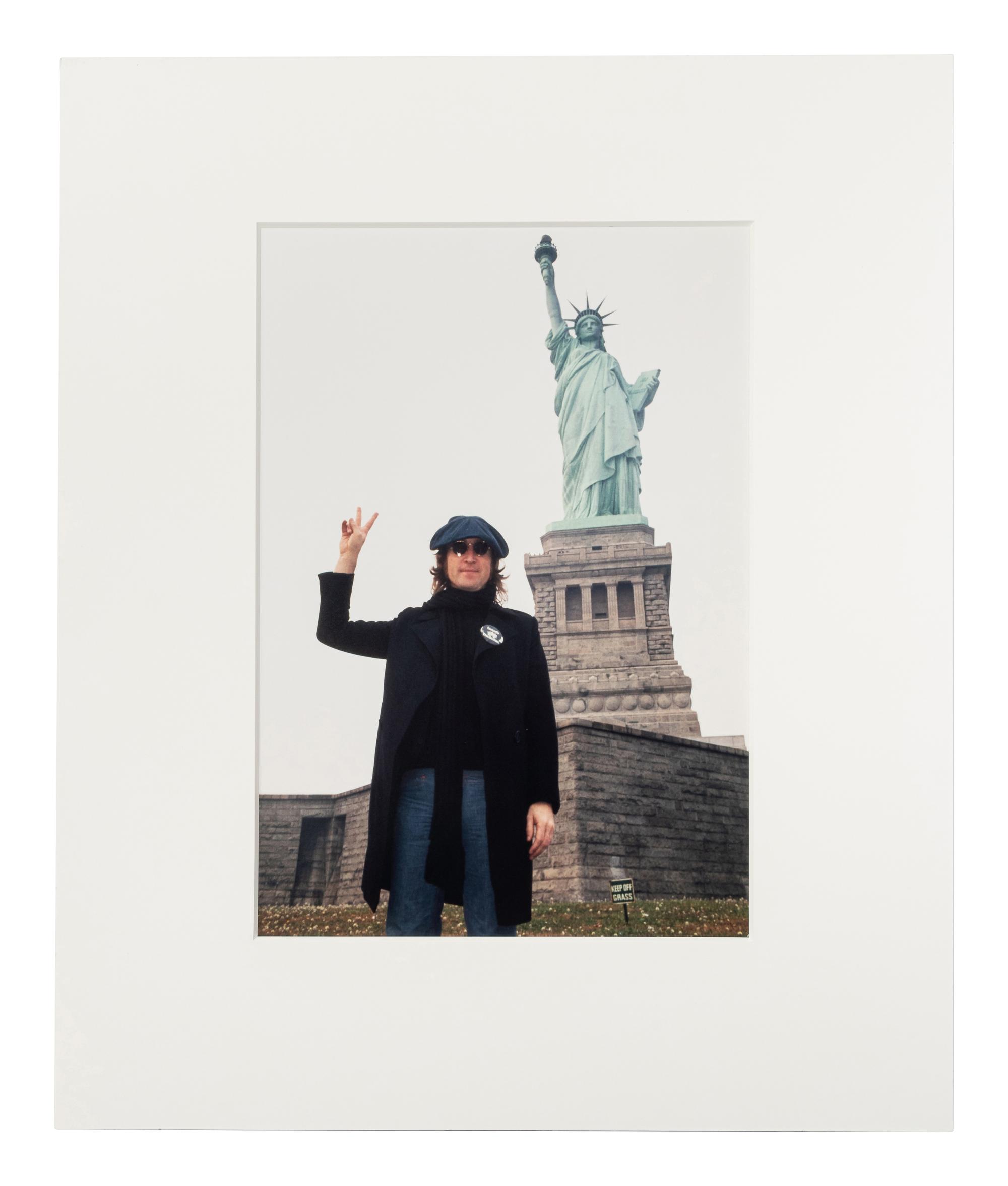 Bob Gruen (born 1945) John Lennon, Statue of Liberty, New York City, 1974