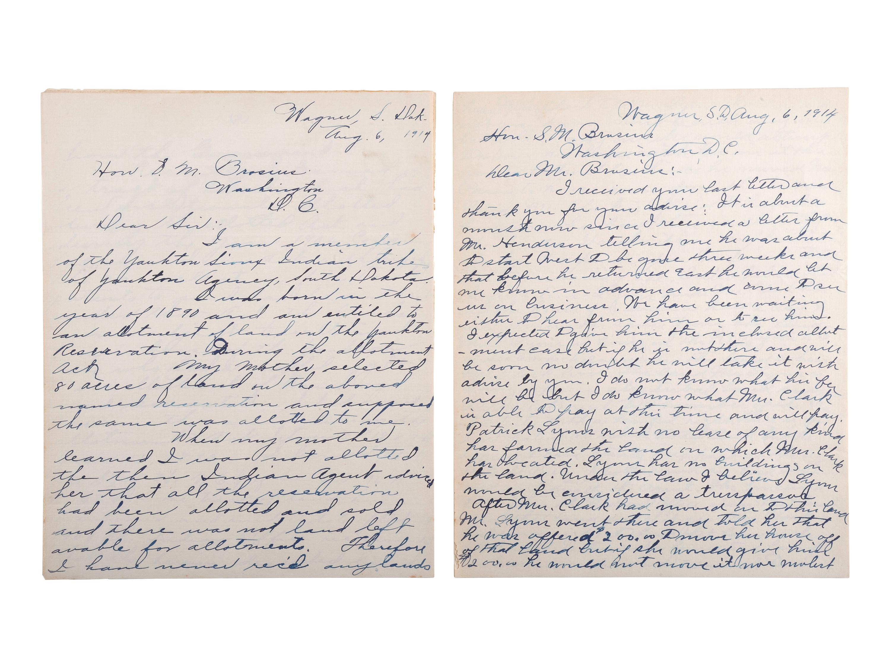 [NATIVE AMERICANS]. A collection of documents involving the Chippewa Indians.