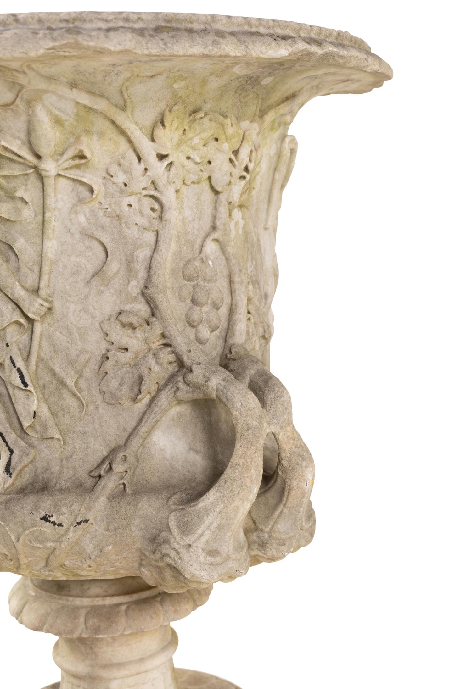 A Continental Marble Campagna Urn