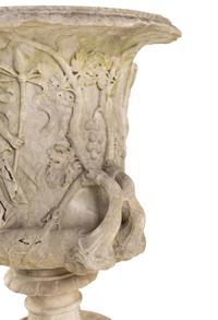 A Continental Marble Campagna Urn