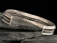 Navajo Silver and Turquoise Cuff Bracelet