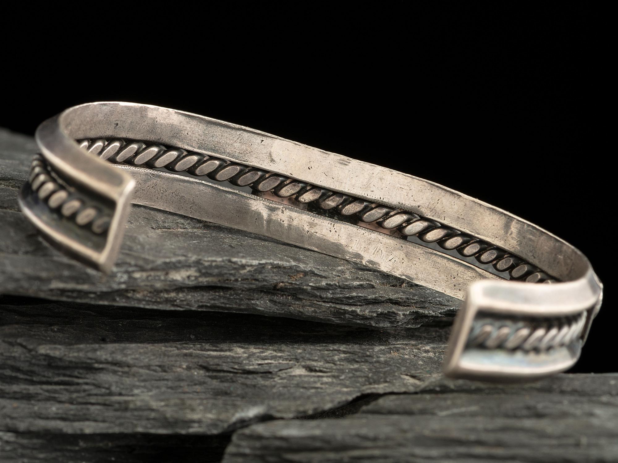 Navajo Silver and Turquoise Cuff Bracelet