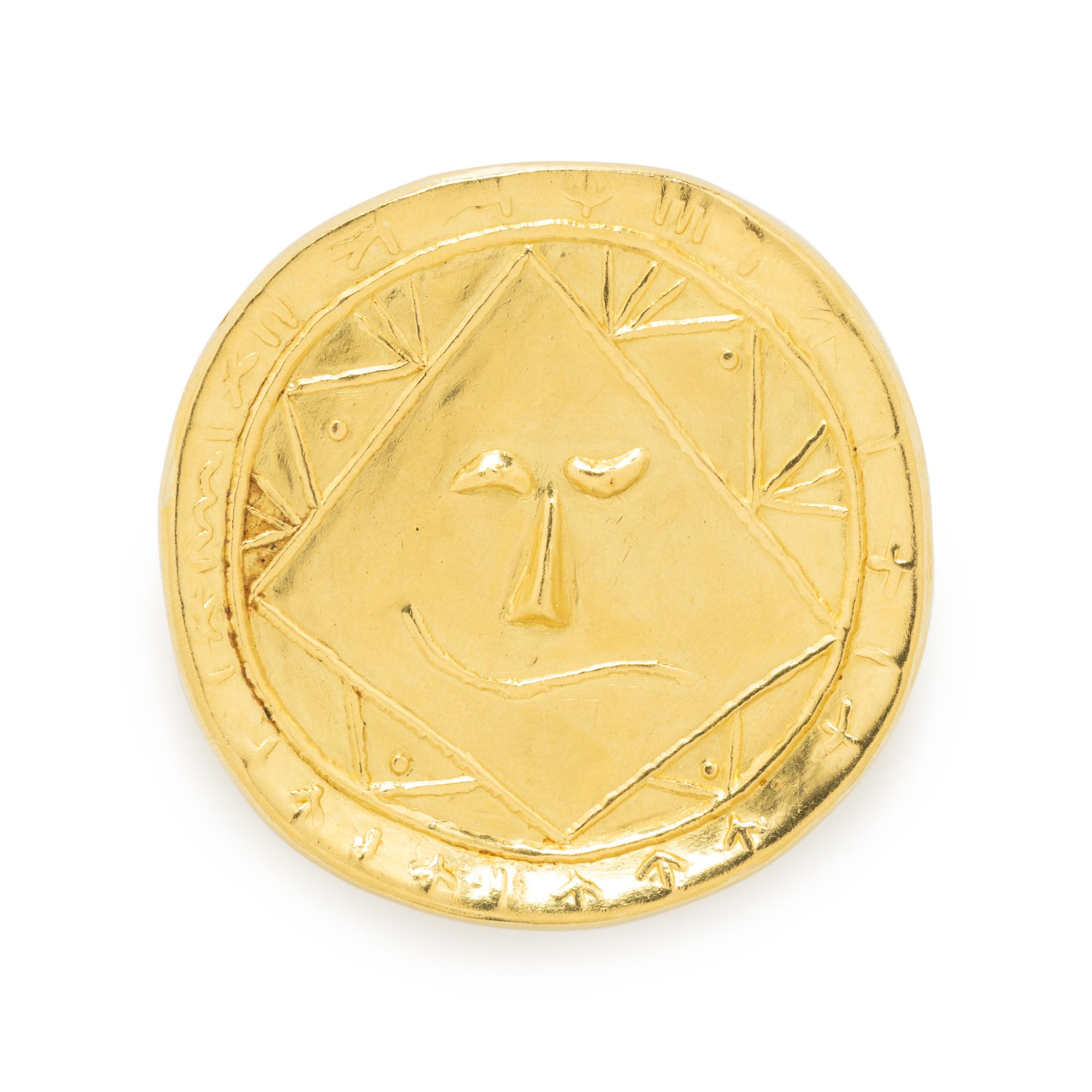AFTER PABLO PICASSO, HIGH KARAT GOLD MEDALLION