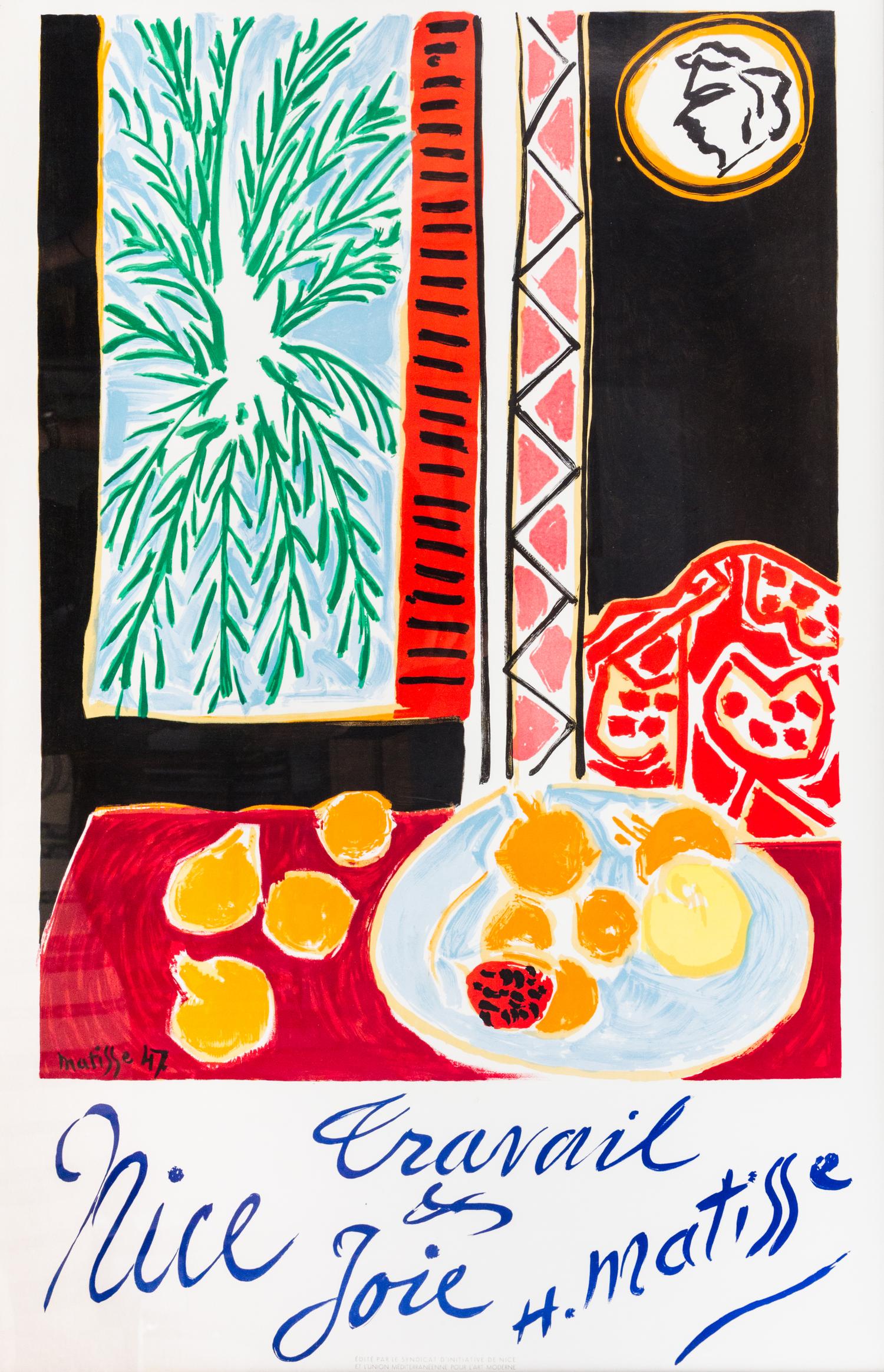 Henri Matisse, (French, 1869-1954), Nice Travail Joie, 1947; printed by Mourlot Paris