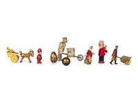 Six Tin Mechanical Figural Toys