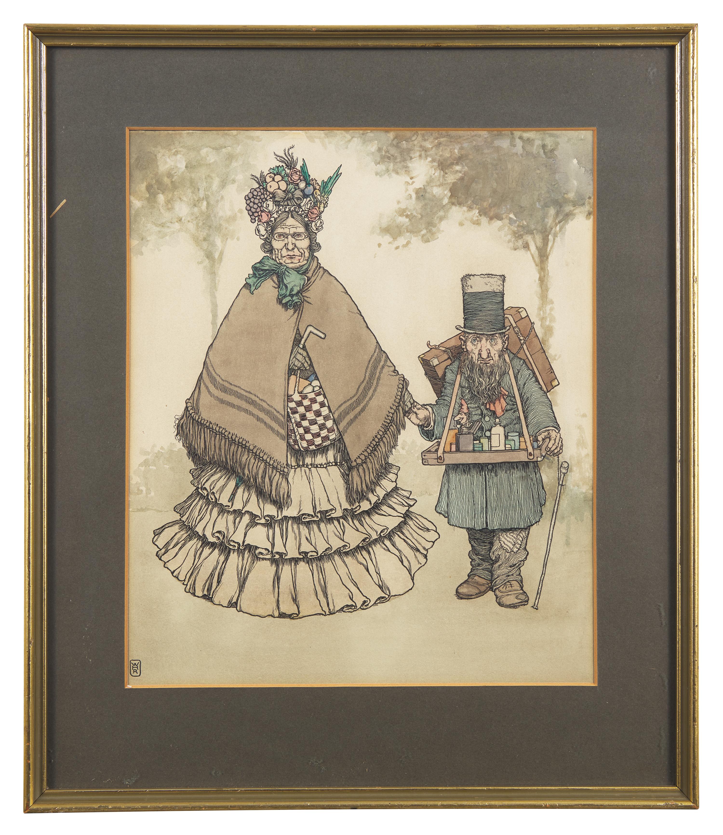 The Merchant's Wife...and the Merchant , Original Illustration for Bill the Minder , 1912