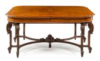 A Louis XVI Style Marquetry Dining Table Height 32 x width 69 x depth 43 1/2 inches. — ITALY, FIRST HALF 20TH CENTURY