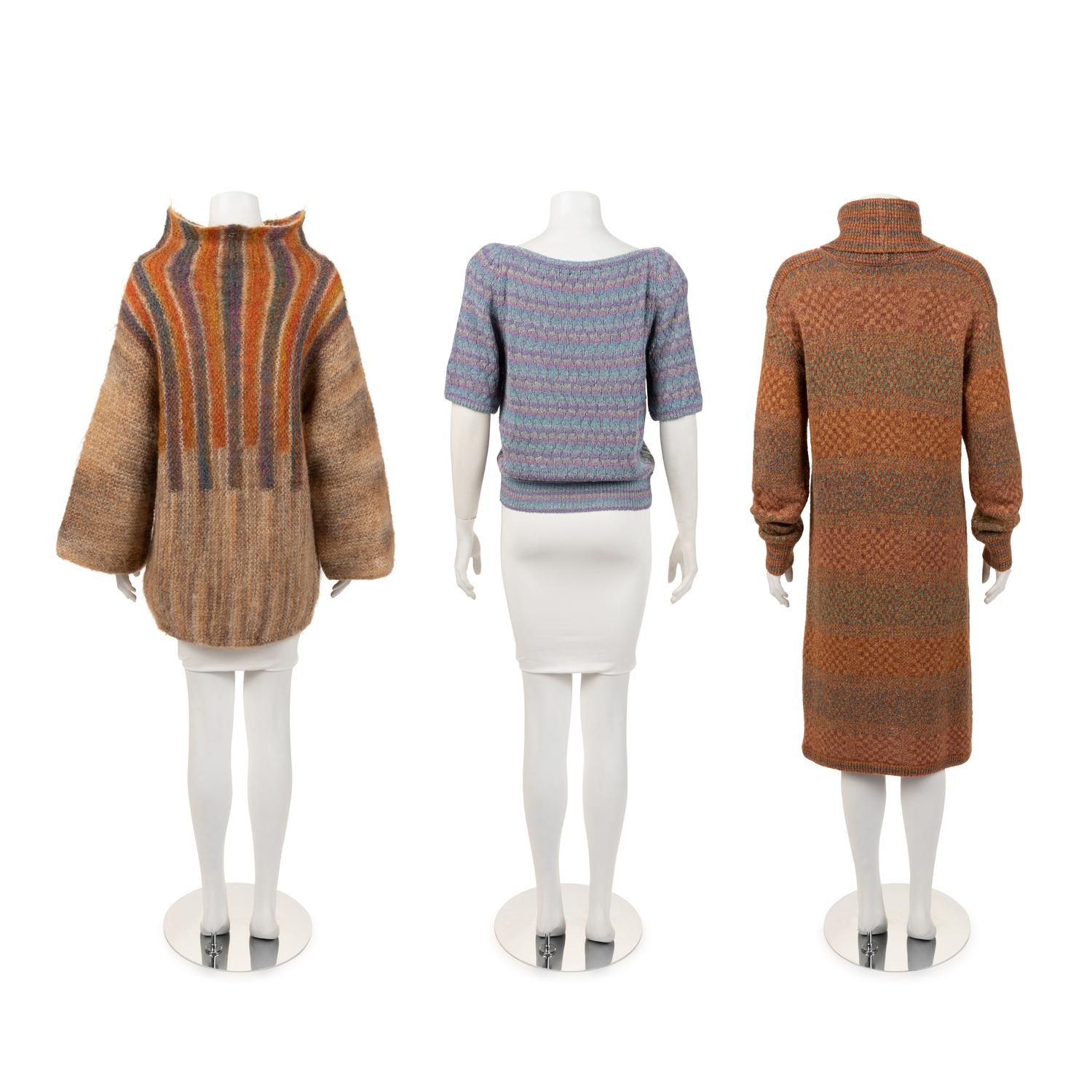 Three Knit Items: One Missoni Top, One Missoni Dress, One Bonnie Cashin Top, 1970-1980s