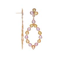 MULTICOLOR SAPPHIRE AND DIAMOND EARRINGS