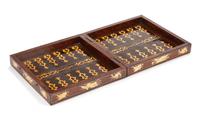 An Italian Marquetry Game Box Width 17 1/4 x depth 17 1/4 inches. — 18TH CENTURY